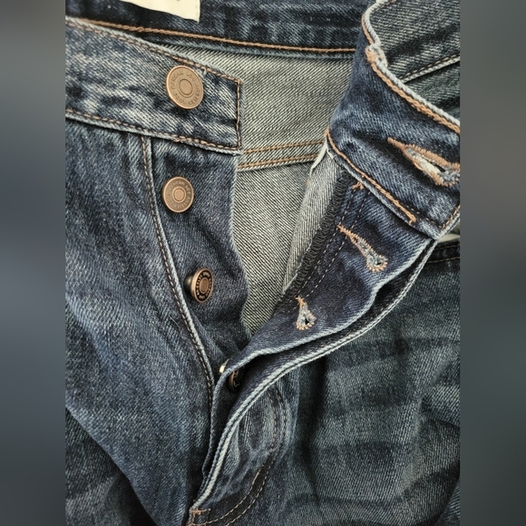 KanCan Womens Dixon Ultra High Rise 90's Boyfriend Jeans Dark Wash Size 28 - Picture 3 of 6